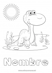 Colorear gratis Dinosaurios Animales