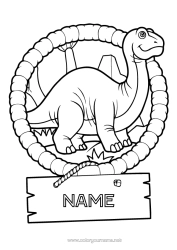 Free colouring Dinosaurs Animal