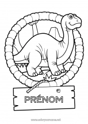 Coloriage gratuit Dinosaures Animal