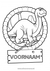 Gratis kleurplaat Dinosaurussen Dier