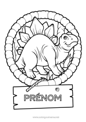 Coloriage gratuit Dinosaures Animal