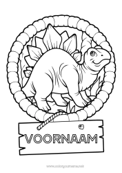 Gratis tekening Dinosaurussen Dier