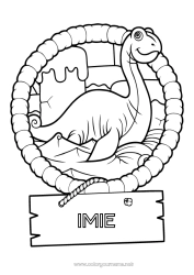 Kolorowanka do personalizacji Dinozaury Zwierzę