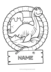 Free colouring Dinosaurs Animal