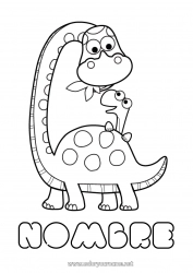 Niño página para colorear Dinosaurios Te amo Animales