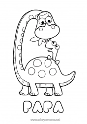 Coloriage enfant Dinosaures Je t'aime Animal