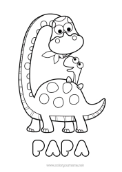 Colorear gratis Dinosaurios Te amo Animales