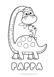 Gratis färgläggning Dinosaurier Jag älskar dig. Djur