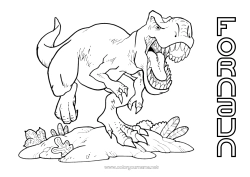 Gratis tegning Dinosaurer Dyr Tyrannosaurus
