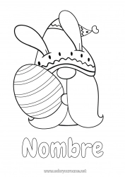 Dibujo libre Gnomo Huevos de Pascua Pascua de Resurrección
