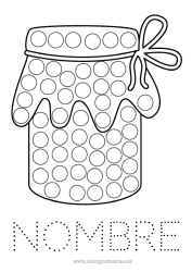 Dibujo libre Alimento Actividades para niños Marcadores de puntos Mermelada
