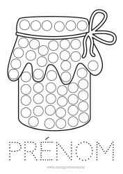 Dessin gratuit Nourriture Activités enfants Marqueurs à points Confiture