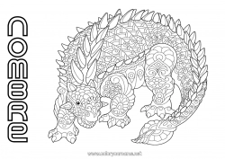 Colorear gratis Calma y zen Mandala Dinosaurios