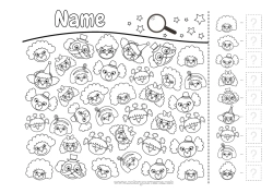 Free colouring Figure Clown Children's activities Search and find Circus Count and Colour.