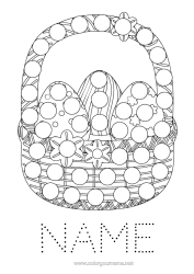 Free colouring Children's activities Easter eggs Easter Basket Spot markers