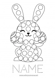 Free coloring Bunny Children's activities Animal Dot markers Easy coloring pages Forest animals