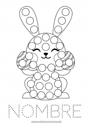 Colorear para personalizar Conejo Actividades para niños Animales Marcadores de puntos Dibujos fáciles para colorear Animales del bosque
