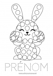 Coloriage gratuit Lapin Activités enfants Animal Marqueurs à points Coloriages faciles Animaux de la forêt