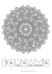 Gratis färgläggning Mandala Påskägg Påsk Komplexa målarbilder