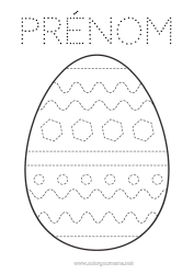Coloriage gratuit Printemps Activités enfants Oeufs de Pâques Pâques Gros oeuf de Pâques Coloriages faciles Trace et colorie