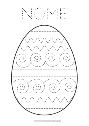 Disegno gratuito Primavera Attività per Bambini Uova di Pasqua Pasqua Grande uovo di Pasqua Disegni da colorare facili Traccia e colora