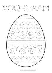 Gratis tekening Lente Activiteiten voor Kinderen Paaseieren Pasen Grote paasei Eenvoudige kleurplaten