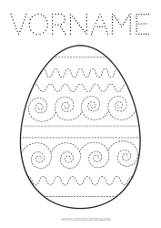 Kostenlose Malvorlage Frühling Kinderaktivitäten Ostereier Ostern Großes Osterei Einfache Ausmalbilder Spur und Male