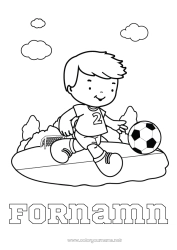 Gratis färgläggning Fotboll Fotboll Sport Pojke Mellannivå färgläggningar Lagsporter Fotbollsspelare