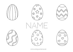Free colouring Children's activities Easter eggs Easter Easy colouring pages