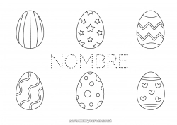 Dibujo libre Actividades para niños Huevos de Pascua Pascua de Resurrección Dibujos fáciles para colorear