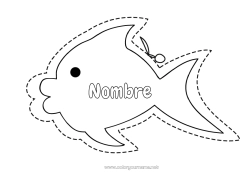 Dibujo libre Actividades para niños Pescado Día de los Inocentes Dibujos fáciles para colorear Animales marinos o acuáticos