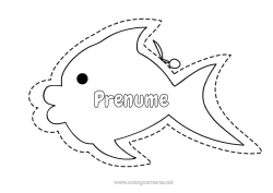 Pagină de colorat gratuită Activități pentru copii Pește Păcăleală de 1 aprilie Desene de colorat ușoare Animale marine sau acvatice