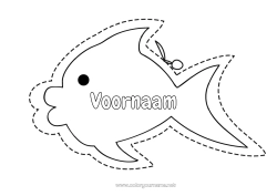 Gratis tekening Activiteiten voor Kinderen Vis 1 april Eenvoudige kleurplaten Zeedieren