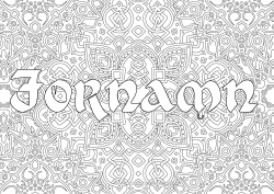 Gratis färgläggning Mandala Sankt Patriks fest Utsmyckat namn Triskell Komplexa målarbilder Keltisk