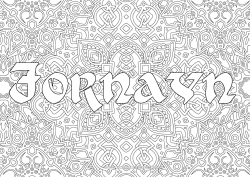Gratis fargelegging Mandala St. Patricks festdag Dekorert navn Triskell Komplekse fargelegginger Keltisk