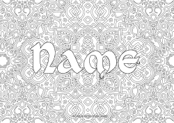 Free coloring Mandala Saint Patrick's Day Decorated name Triskelion Complex coloring pages Celtic