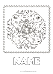Colouring to customise Mandala Ireland Triskelion Celtic