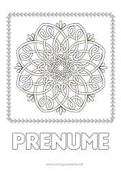 Pagină de colorat personalizată Mandala Irlanda Triskell Celtic
