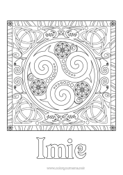 Kolorowanka za darmo Mandala Irlandia Święto Świętego Patryka Triskelion Celtycki