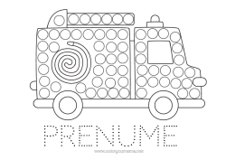 Pagină de colorat personalizată Vehicule Activități pentru copii Pompier Marker cu puncte Desene de colorat ușoare Camion de pompieri Vehicule de salvare și urgență Meserii în domeniul securității