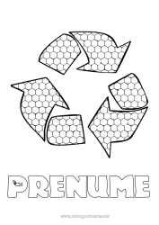 Pagină de colorat gratuită Ecologie Săgeată