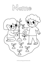 Colouring to customise Ecology Positive Gardening