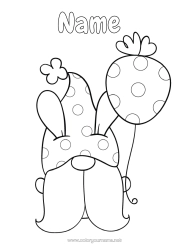 Free colouring Gnome Vegetables