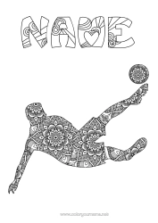 Free colouring Football Sport Mandala Team sports Footballer
