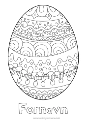 Gratis farvelægning Mandala Påskeæg Påske Doodle Stor påskeæg