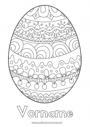 Kostenlose Malvorlage Mandala Ostereier Ostern Gekritzel Großes Osterei