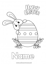 Free coloring Spring Bunny Animal Easter 