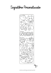 Disegno gratuito Kawaii Primavera Attività per Bambini Animale Pasqua Segnalibro Mughetto Simboli Insetti