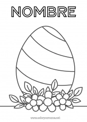 Dibujo libre Flores Pascua de Resurrección Gran huevo de pascua