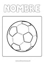 Colorear gratis Fútbol Balón de fútbol Sport Dibujos fáciles para colorear Deportes en equipo